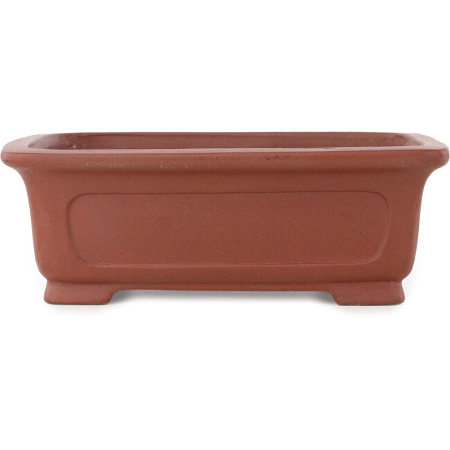 Maceta rectangular sin esmaltar para bonsái de Shibakatsu - 195 x 152 x 65 mm