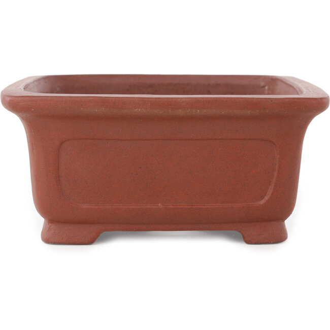 Pot à bonsaï rectangulaire non émaillé de Shibakatsu - 195 x 152 x 65 mm