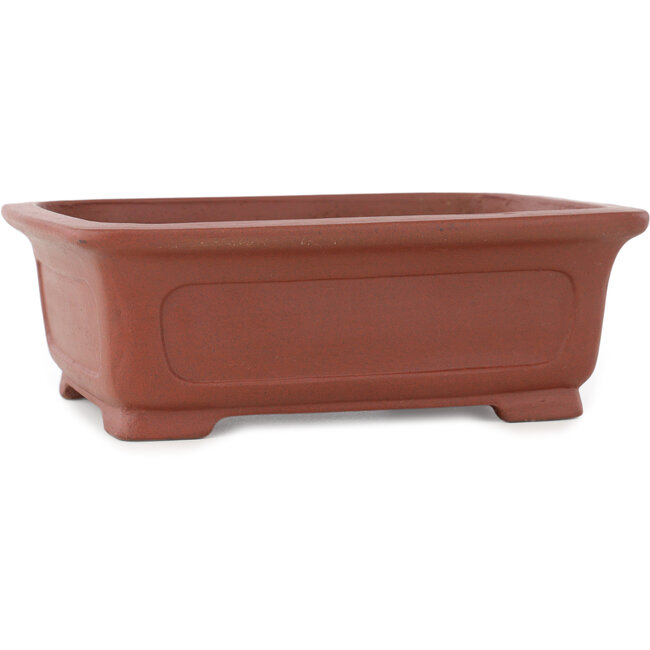 Maceta rectangular sin esmaltar para bonsái de Shibakatsu - 195 x 152 x 65 mm