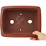 Maceta rectangular sin esmaltar para bonsái de Shibakatsu - 195 x 152 x 65 mm