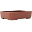 Pot à bonsaï rectangulaire non émaillé de Shibakatsu - 210 x 155 x 52 mm