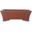 Pot à bonsaï rectangulaire non émaillé de Shibakatsu - 185 x 145 x 57 mm