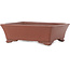 Pot à bonsaï rectangulaire non émaillé de Shibakatsu - 185 x 145 x 57 mm
