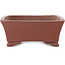 Pot à bonsaï rectangulaire non émaillé de Shibakatsu - 185 x 145 x 57 mm