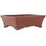 Pot à bonsaï rectangulaire non émaillé de Shibakatsu - 185 x 145 x 57 mm