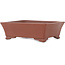 Pot à bonsaï rectangulaire non émaillé de Shibakatsu - 185 x 145 x 57 mm