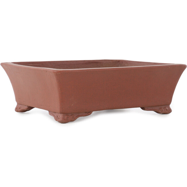 Maceta rectangular sin esmaltar para bonsái de Shibakatsu - 185 x 145 x 57 mm