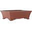 Pot à bonsaï rectangulaire non émaillé de Shibakatsu - 185 x 145 x 57 mm