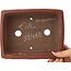 Pot à bonsaï rectangulaire non émaillé de Shibakatsu - 185 x 145 x 57 mm