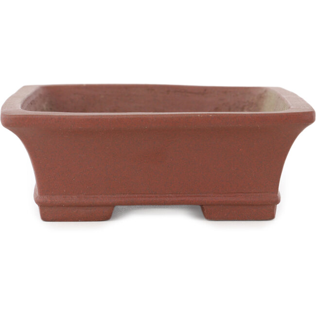 Pot à bonsaï rectangulaire non émaillé de Shibakatsu - 190 x 142 x 50 mm