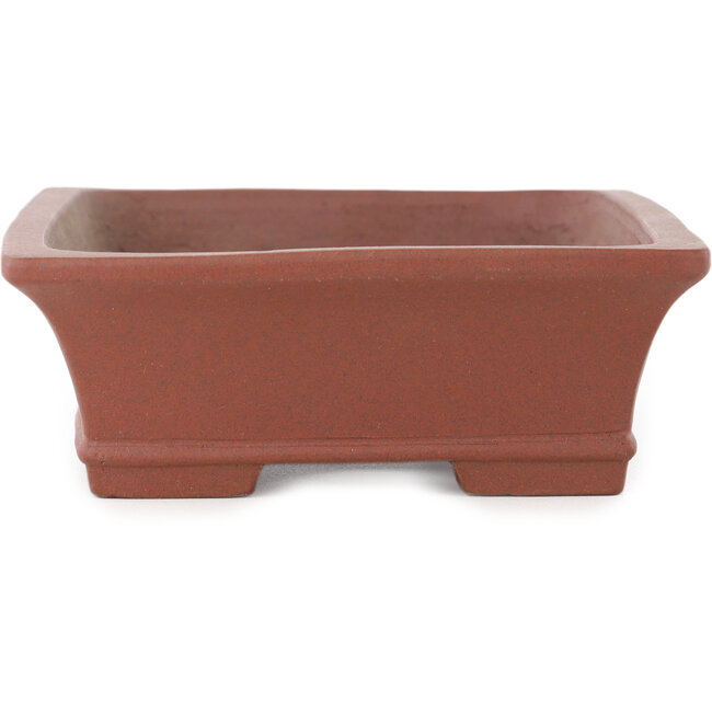 Rectangular unglazed bonsai pot by Shibakatsu - 190 x 142 x 50 mm