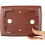 Maceta rectangular sin esmaltar para bonsái de Shibakatsu - 190 x 142 x 50 mm