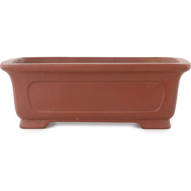 Maceta rectangular sin esmaltar para bonsái de Shibakatsu - 198 x 152 x 68 mm