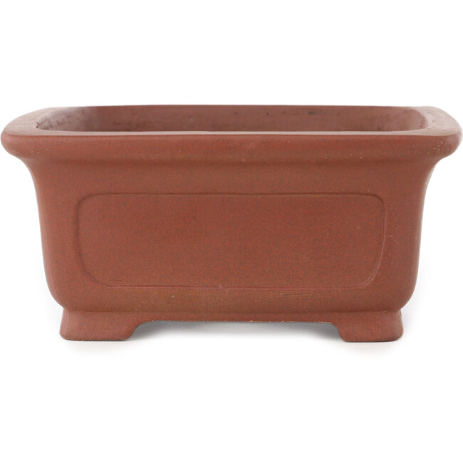 Pot à bonsaï rectangulaire non émaillé de Shibakatsu - 198 x 152 x 68 mm