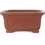 Pot à bonsaï rectangulaire non émaillé de Shibakatsu - 198 x 152 x 68 mm