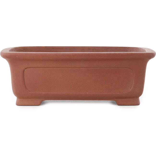 Vaso bonsai rettangolare non smaltato di Shibakatsu - 198 x 152 x 68 mm