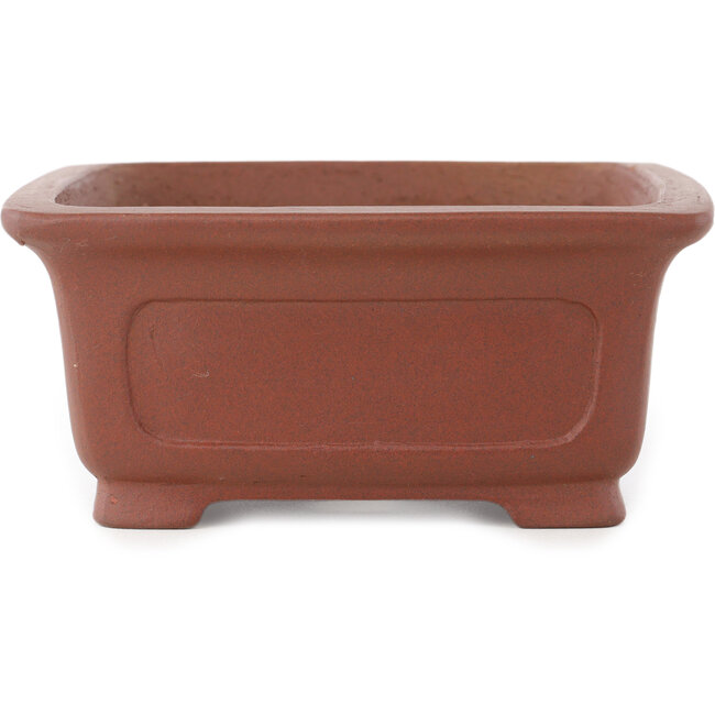 Vaso bonsai rettangolare non smaltato di Shibakatsu - 198 x 152 x 68 mm