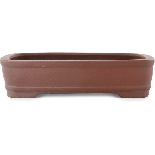 Maceta rectangular sin esmaltar para bonsái de Shibakatsu - 225 x 175 x 55 mm