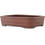 Pot à bonsaï rectangulaire non émaillé de Shibakatsu - 225 x 175 x 55 mm