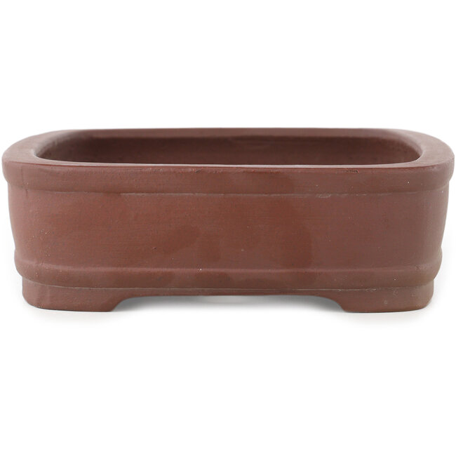 Pot à bonsaï rectangulaire non émaillé de Shibakatsu - 225 x 175 x 55 mm
