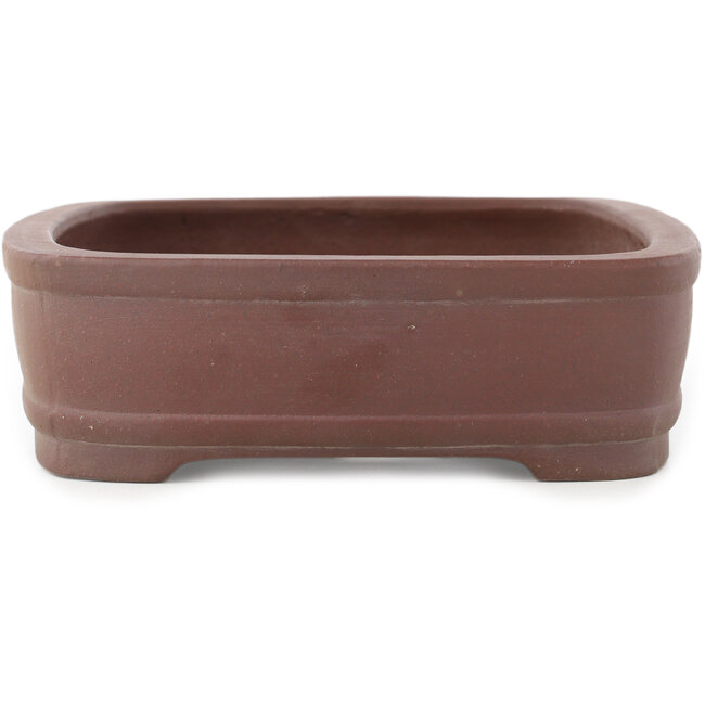 Rectangular unglazed bonsai pot by Shibakatsu - 225 x 175 x 55 mm