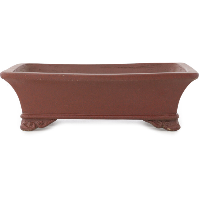 Maceta rectangular sin esmaltar para bonsái de Shibakatsu - 195 x 165 x 59 mm