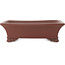 Maceta rectangular sin esmaltar para bonsái de Shibakatsu - 195 x 165 x 59 mm