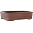 Maceta rectangular sin esmaltar para bonsái de Shibakatsu - 225 x 175 x 55 mm