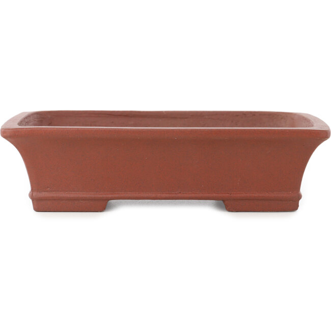 Maceta rectangular sin esmaltar para bonsái de Shibakatsu - 193 x 146 x 50 mm