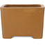 Square unglazed bonsai pot by Shibakatsu - 125 x 125 x 87 mm