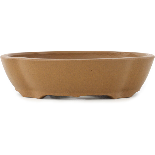 Mokko unglazed bonsai pot by Shibakatsu - 187 x 170 x 43 mm