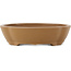 Mokko ongeglazuurde bonsai pot van Shibakatsu - 187 x 170 x 43 mm