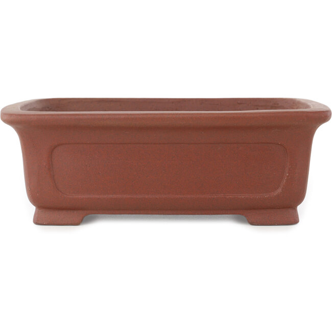 Maceta rectangular sin esmaltar para bonsái de Shibakatsu - 199 x 150 x 67 mm