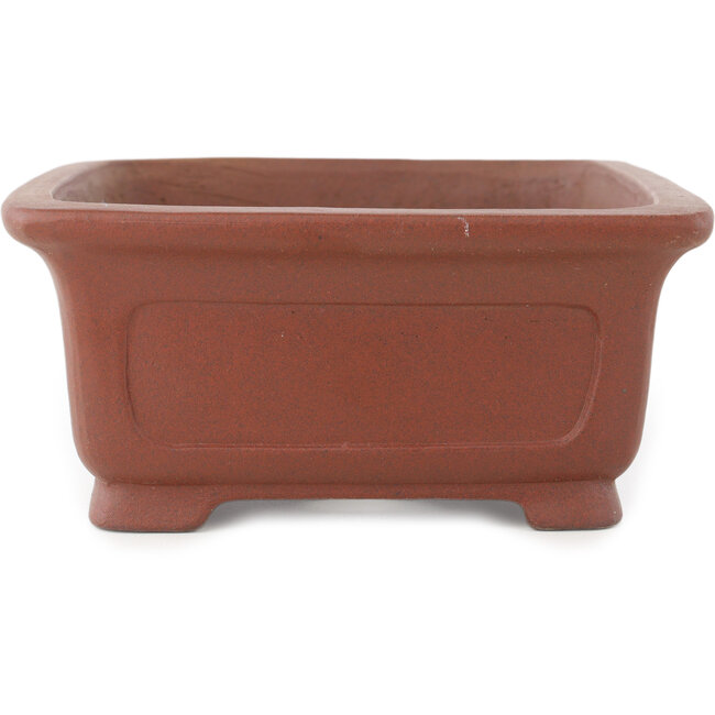 Pot à bonsaï rectangulaire non émaillé de Shibakatsu - 199 x 150 x 67 mm