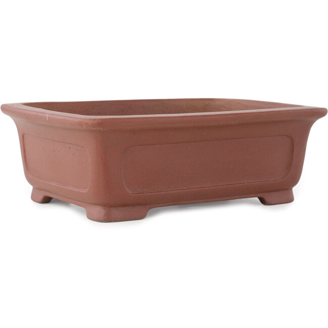 Maceta rectangular sin esmaltar para bonsái de Shibakatsu - 199 x 150 x 67 mm