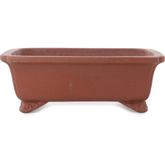 Maceta rectangular sin esmaltar para bonsái de Shibakatsu - 185 x 155 x 65 mm