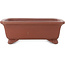 Maceta rectangular sin esmaltar para bonsái de Shibakatsu - 185 x 155 x 65 mm