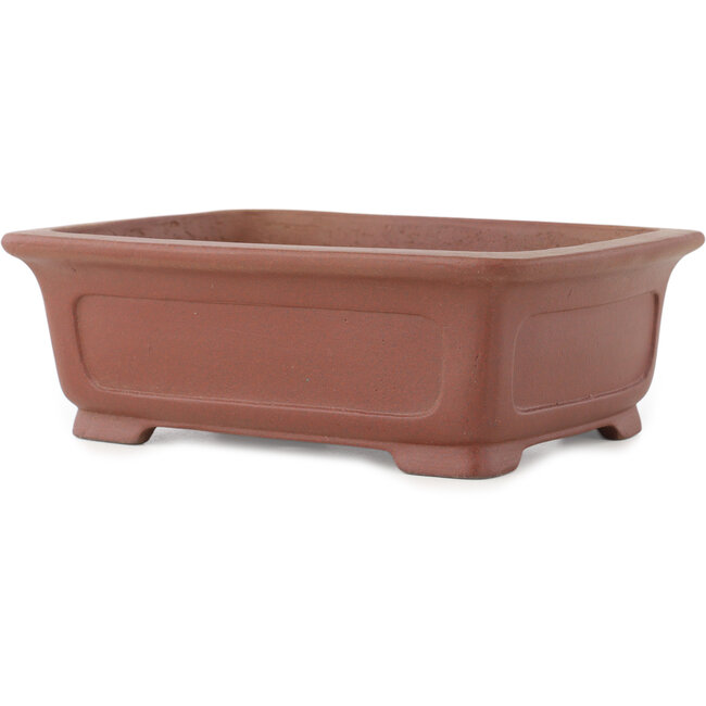 Maceta rectangular sin esmaltar para bonsái de Shibakatsu - 199 x 150 x 67 mm