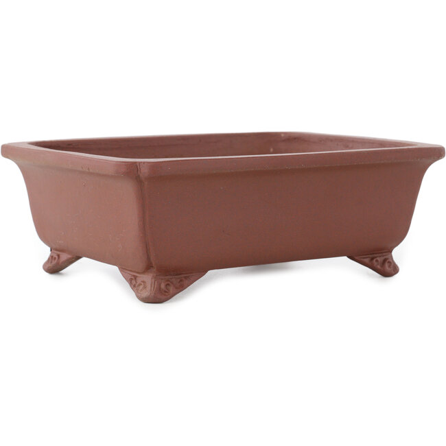 Maceta rectangular sin esmaltar para bonsái de Shibakatsu - 185 x 155 x 65 mm
