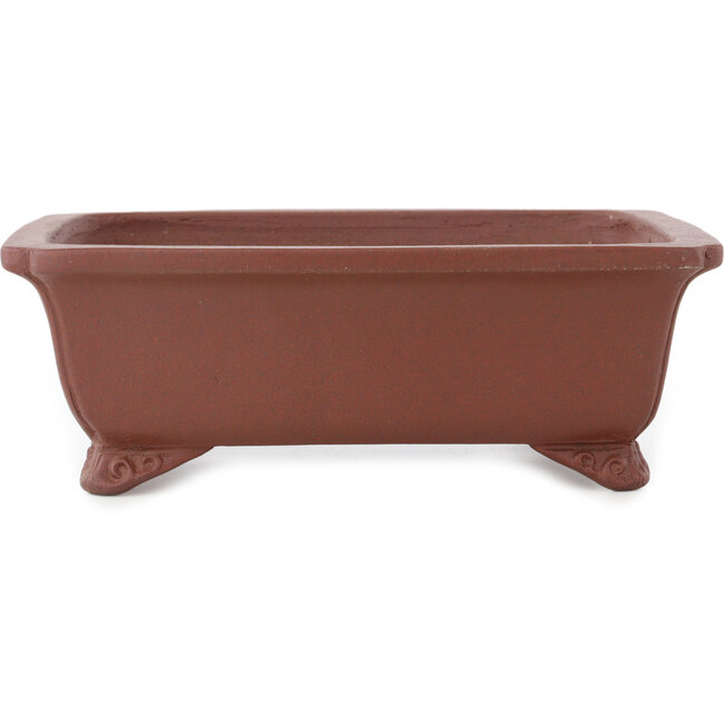 Maceta rectangular sin esmaltar para bonsái de Shibakatsu - 185 x 155 x 65 mm