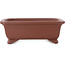 Maceta rectangular sin esmaltar para bonsái de Shibakatsu - 185 x 155 x 65 mm