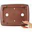 Maceta rectangular sin esmaltar para bonsái de Shibakatsu - 199 x 150 x 67 mm