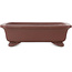 Pot à bonsaï rectangulaire non émaillé de Shibakatsu - 185 x 150 x 55 mm