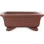 Pot à bonsaï rectangulaire non émaillé de Shibakatsu - 185 x 150 x 55 mm