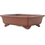Pot à bonsaï rectangulaire non émaillé de Shibakatsu - 185 x 150 x 55 mm