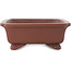 Pot à bonsaï rectangulaire non émaillé de Shibakatsu - 185 x 150 x 55 mm