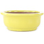 Pot à bonsaï ovale jaune de Yamafusa - 187 x 153 x 55 mm