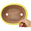 Oval yellow bonsai pot by Yamafusa - 190 x 150 x 50 mm