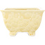 Square beige bonsai pot by Heian Kosen - 135 x 135 x 80 mm