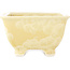 Square beige bonsai pot by Heian Kosen - 135 x 135 x 80 mm